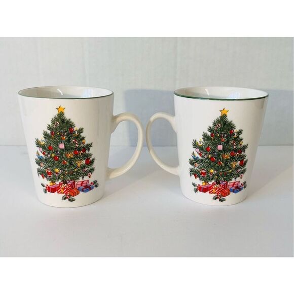 Gibson Christmas Mugs   NOEL MORNING  EUC - Picture 1 of 2